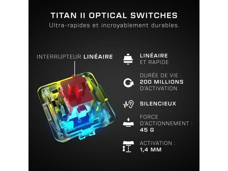 Клавиатура Turtle Beach Vulcan II Max Черен френски AZERTY