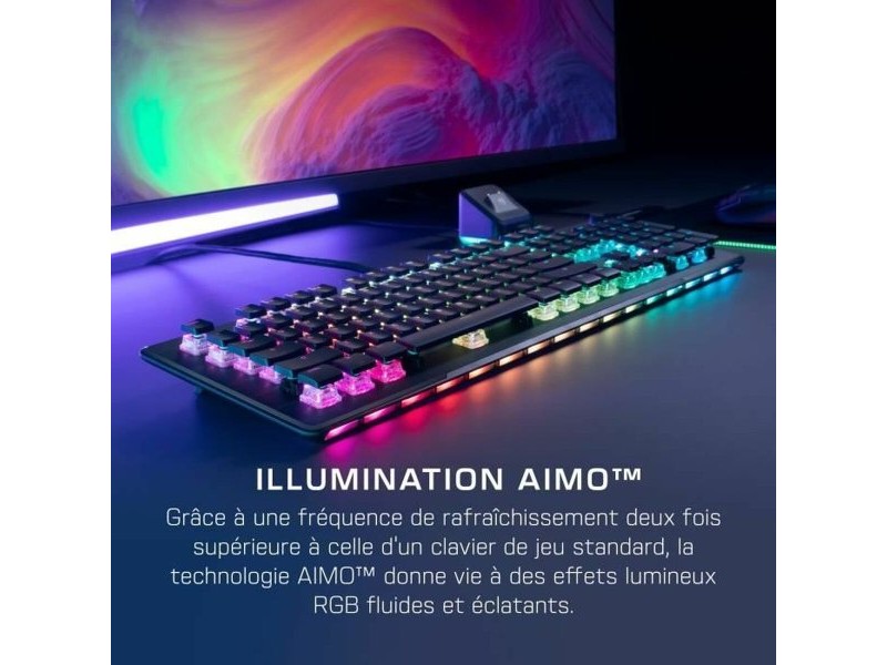 Блутут клавиатура Roccat Vulcan II Max - Linear Черен френски QWERTY