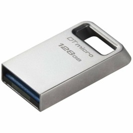 USB стик Kingston Micro 128 GB Черен Сребрист