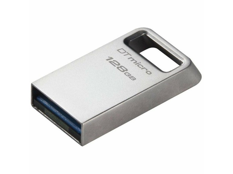 USB стик Kingston Micro 128 GB Черен Сребрист