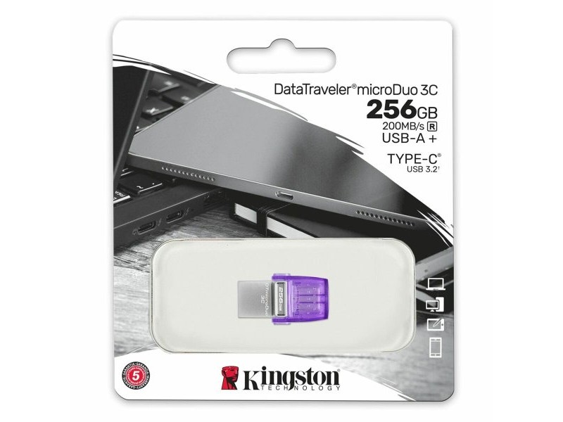 USB стик Kingston DTDUO3CG3/256GB Черен Лилав 256 GB