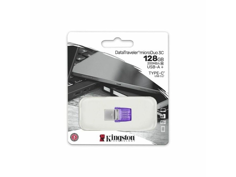 USB стик Kingston DTDUO3CG3/128GB Лилав 128 GB
