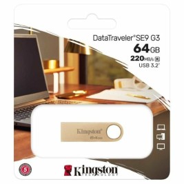 USB стик Kingston DataTraveler SE9 G3 64 GB Златен