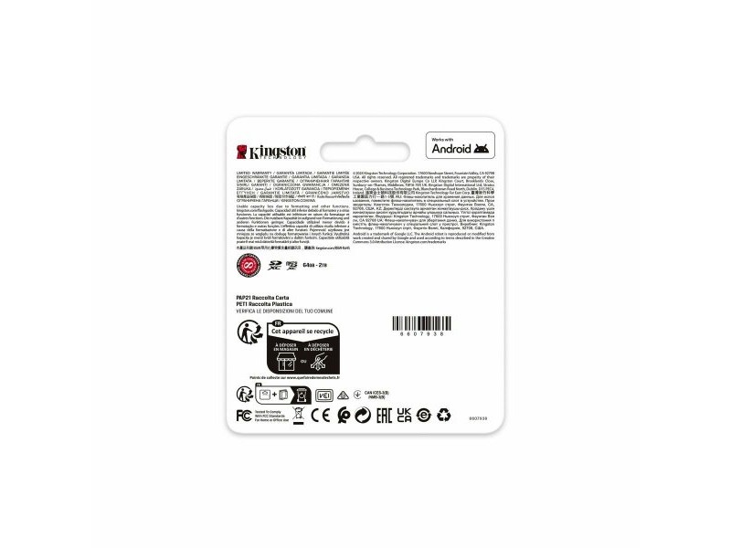 Mикро SD карта памет с адаптер Kingston SDG4/64GB 64 GB