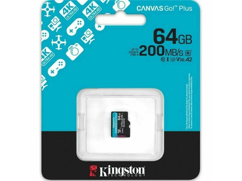 Kарта памет Micro SDXC Kingston CANVAS Select Plus 64 GB