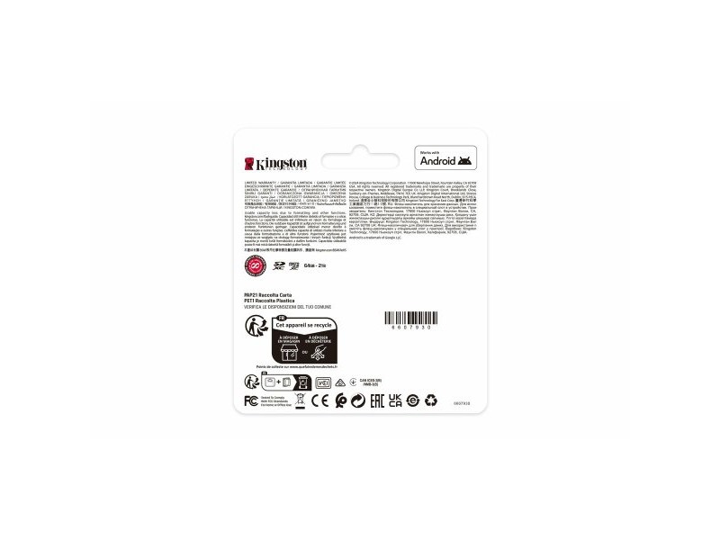 Mикро SD карта памет с адаптер Kingston SDCS3/512GBSP 512 GB