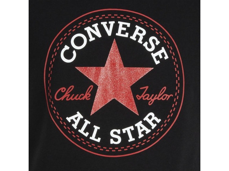 Детски Тениска с къс ръкав Converse Черен