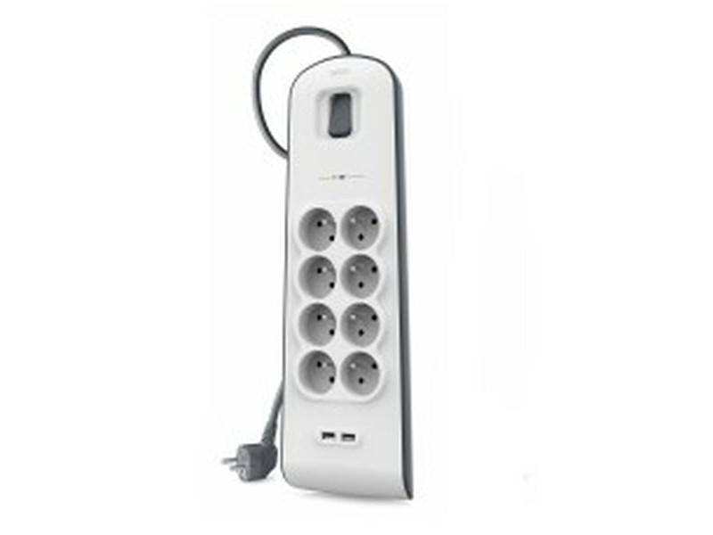 Контакт - 8 изхода с копче Belkin BSV804ca2M (2 m)