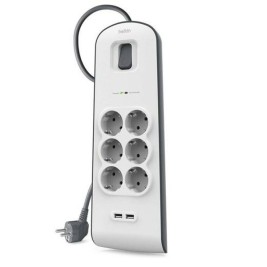 Контакт - 6 изхода с копче Belkin BSV604vf2M 2 m USB x 2