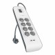 Контакт - 8 изхода с копче Belkin BSV804VF2M USB x 2 Бял (2 m)