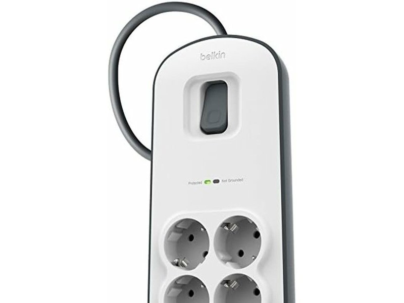 Контакт - 8 изхода с копче Belkin BSV804VF2M USB x 2 Бял (2 m)