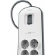 Контакт - 8 изхода с копче Belkin BSV804VF2M USB x 2 Бял (2 m)