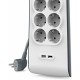 Контакт - 8 изхода с копче Belkin BSV804VF2M USB x 2 Бял (2 m)