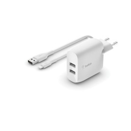 Зарядно за стена + Lightning кабел MFI Belkin Бял 24 W