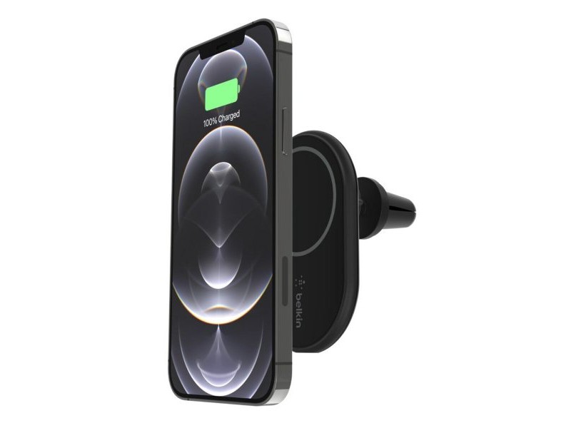 Безжично Зарядно с Поставка за Мобилен Телефон Belkin WIC004BTBK Черен 10 W (1 броя)