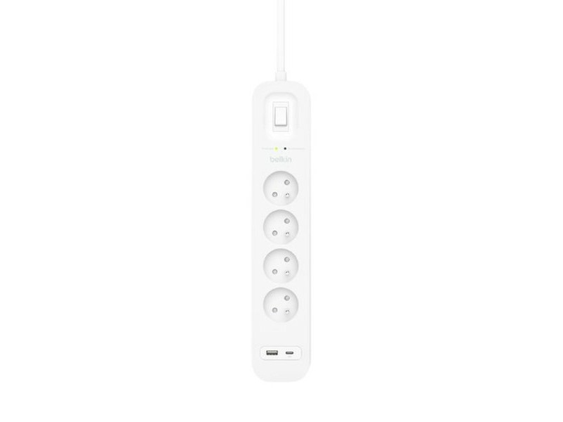 Табло с 4 гнезда с бутон за включване Belkin SRB001CA2M (2 m)