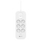 Контакт - 6 изхода с копче Belkin Connect SRB002VF2M Бял