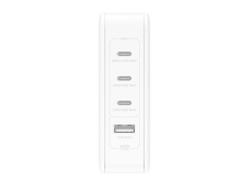 Зарядно за стена Belkin WCH014BTWH 140 W Бял (1 броя) Зарядно за стена Belkin WCH014BTWH 140 W Бял (1 броя)