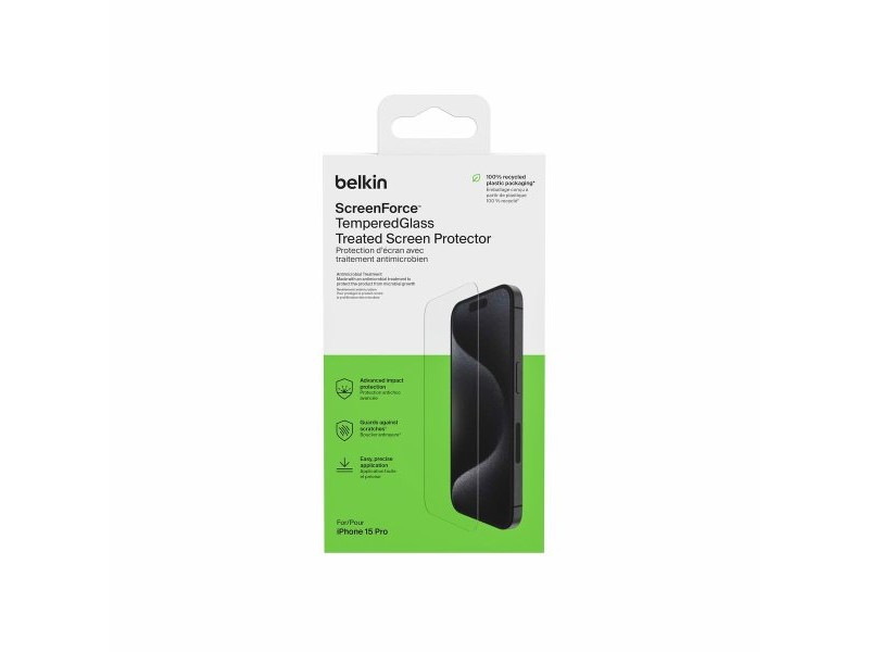 Πротектор за екран от темперирано стъкло Belkin OVA137ZZ iPhone 15 Pro