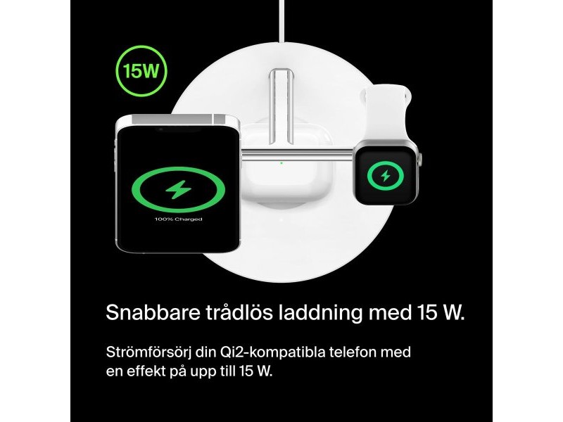 Безжично зарядно Belkin WIZ009VFWH-V2 Бял