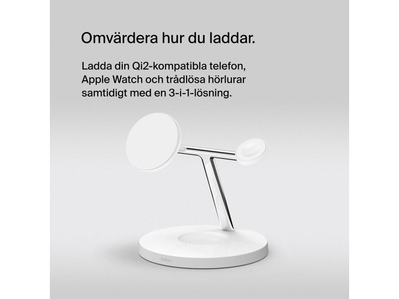 Безжично зарядно Belkin WIZ009VFWH-V2 Бял