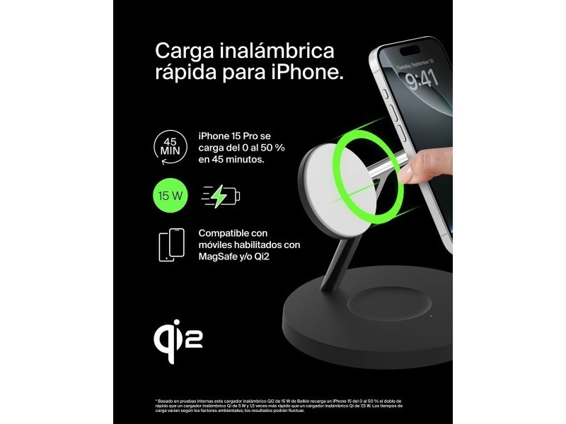 Зарядно за стена Belkin WIZ032KQBK Черен 15 W (1 броя)