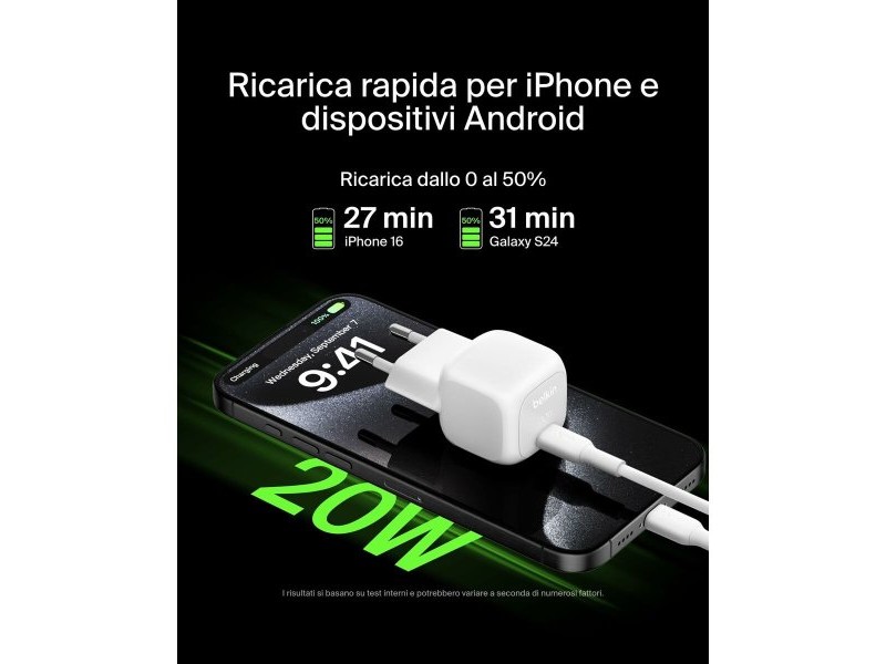 Зарядно за стена Belkin WCA009KQWH Бял 20 W