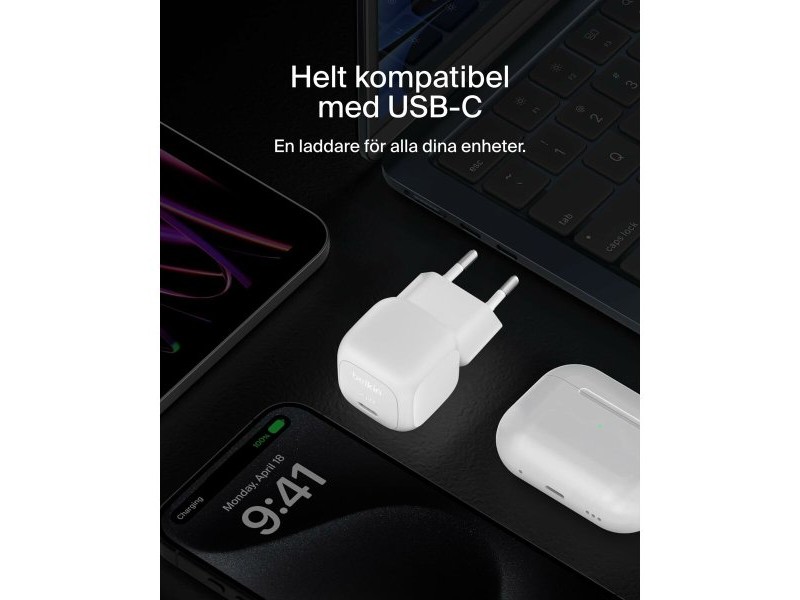 Зарядно за стена Belkin WCA009KQWH Бял 20 W