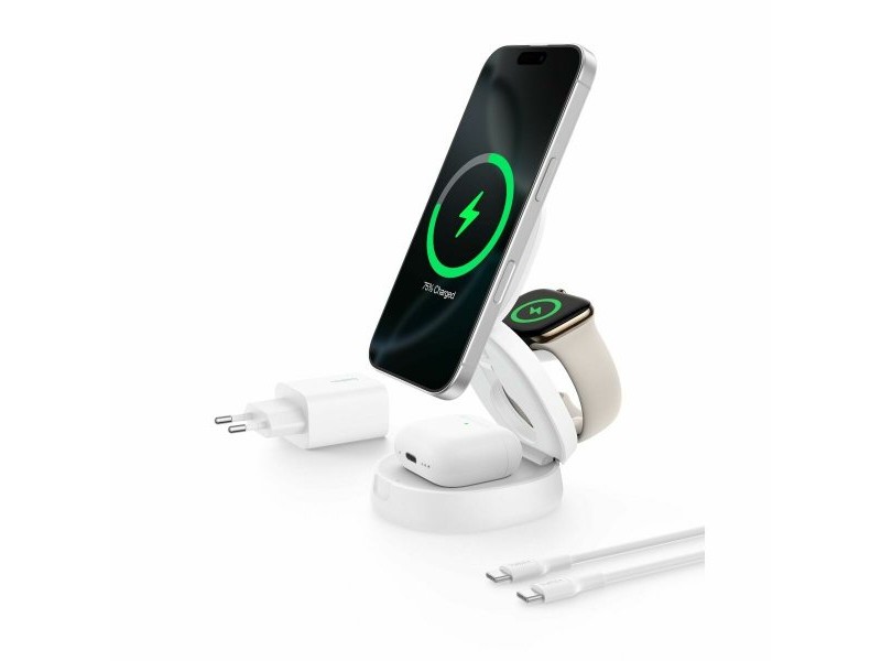 Безжично зарядно Belkin WIZ034KQWH Бял