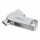 USB стик PNY PFDI64GDULINKTYCG Сребрист Стомана 64 GB