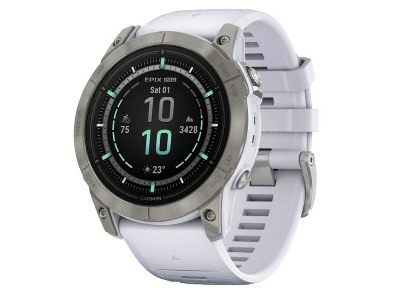 Мъжки часовник GARMIN 010-02804-11 Бял Титанов