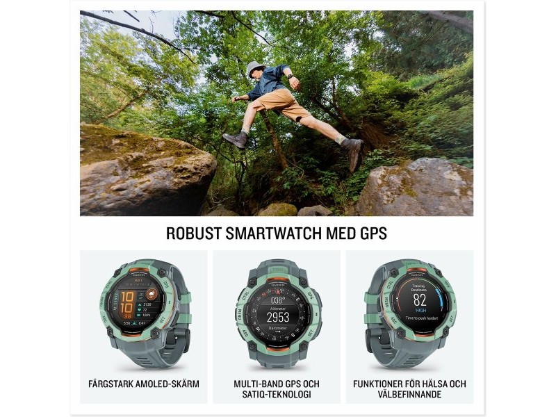 Мъжки часовник GARMIN 010-03020-01 Черен Зелен