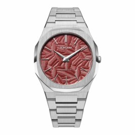 Мъжки часовник D1 Milano ULTRA THIN BARN RED Черен Сребрист (Ø 40 mm)