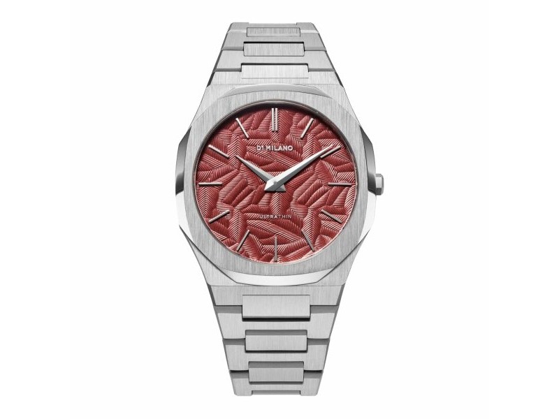 Мъжки часовник D1 Milano ULTRA THIN BARN RED Черен Сребрист (Ø 40 mm)