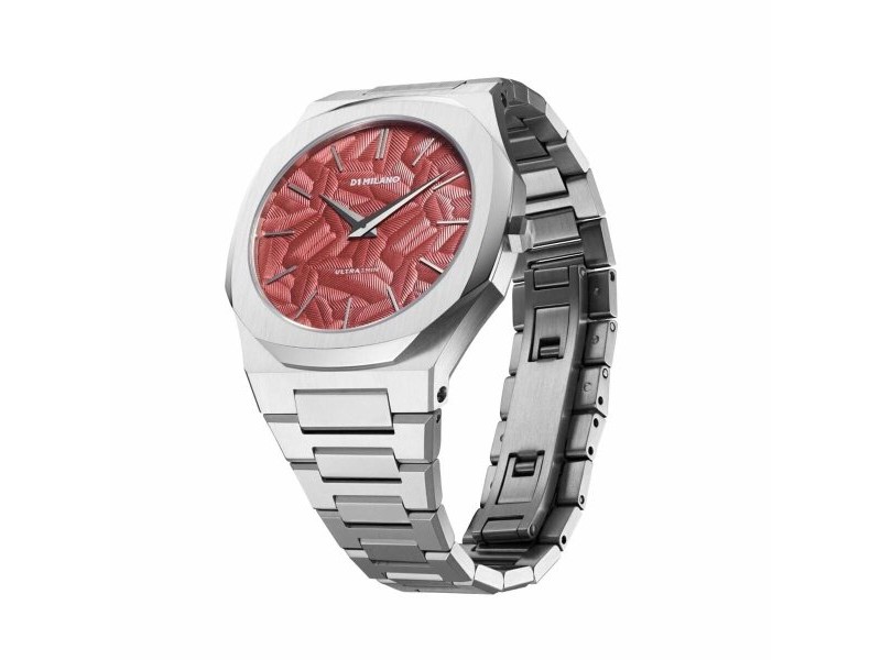 Мъжки часовник D1 Milano ULTRA THIN BARN RED Черен Сребрист (Ø 40 mm)