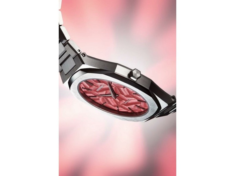 Мъжки часовник D1 Milano ULTRA THIN BARN RED Черен Сребрист (Ø 40 mm)