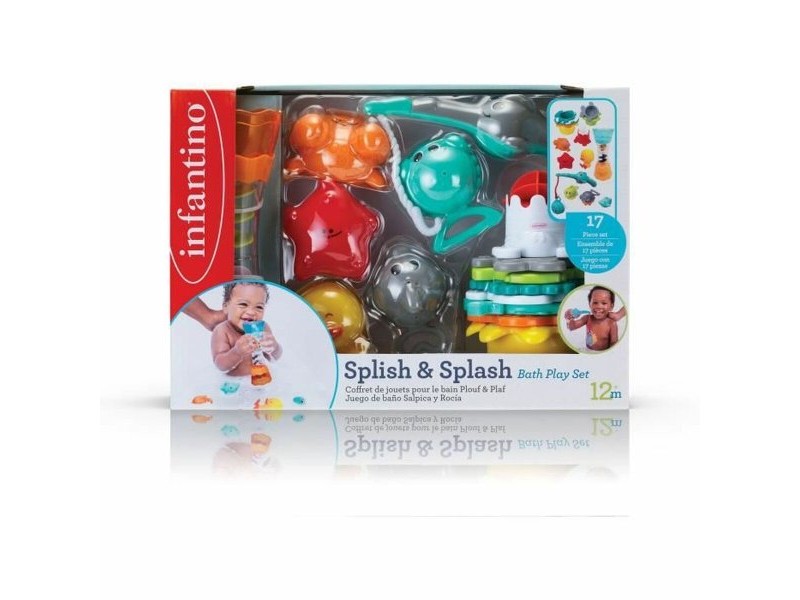 Комплект Играчки за Баня Infantino Bath Set 17 Части воден