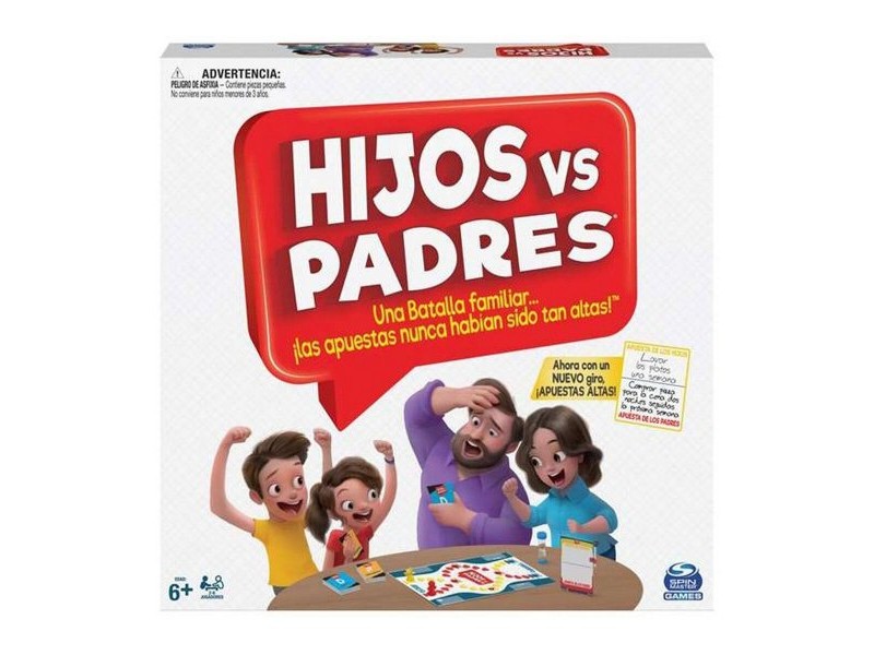 Настолна игра Spin Master Hijos vs Padres 206 Части 26,99 x 26,99 x 5,4 cm