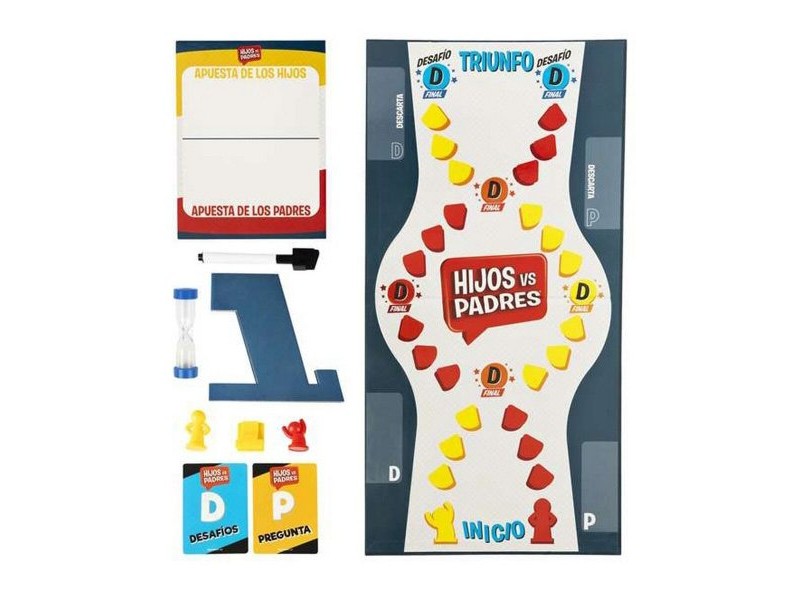Настолна игра Spin Master Hijos vs Padres 206 Части 26,99 x 26,99 x 5,4 cm