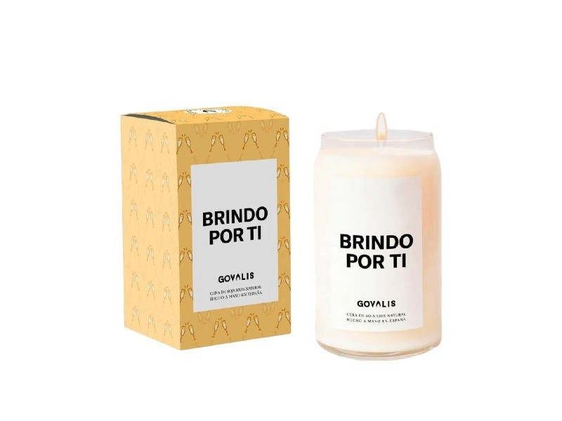 Ароматизирана Свещ GOVALIS Brindo por ti (500 g) Ароматизирана Свещ GOVALIS Brindo por ti (500 g)