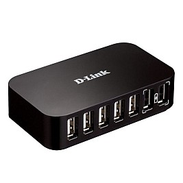 Гнездо със 7 USB порта D-Link DUB-H7 USB 2.0 Черен