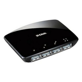 Гнездо с 4 USB порта D-Link DUB-1340 USB 3.0 Черен