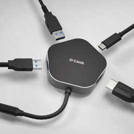 Гнездо с 3 USB порта D-Link DUB-M420 Черен/Сив Черен/Сребрист 60 W
