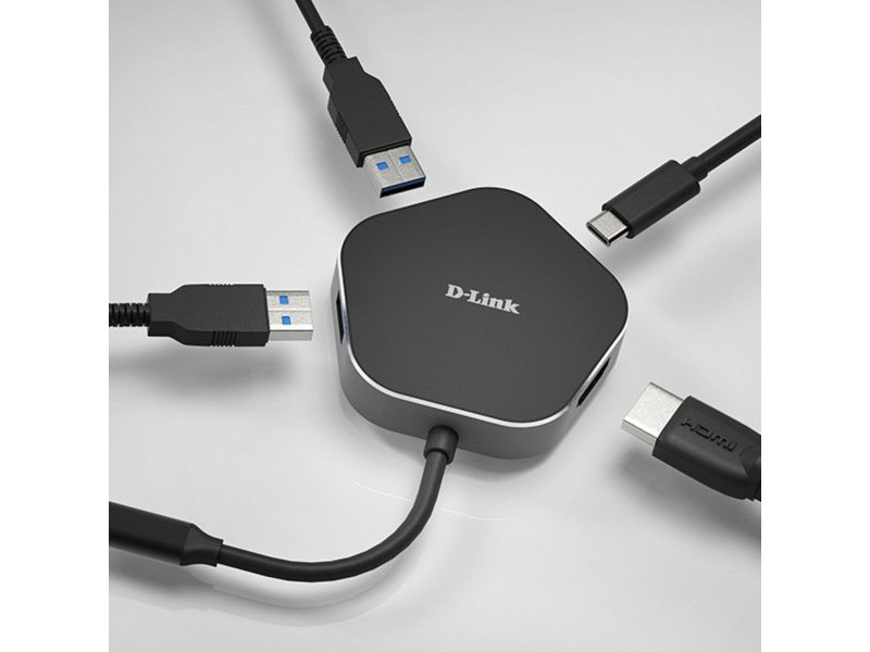 Гнездо с 3 USB порта D-Link DUB-M420 Черен/Сив Черен/Сребрист 60 W