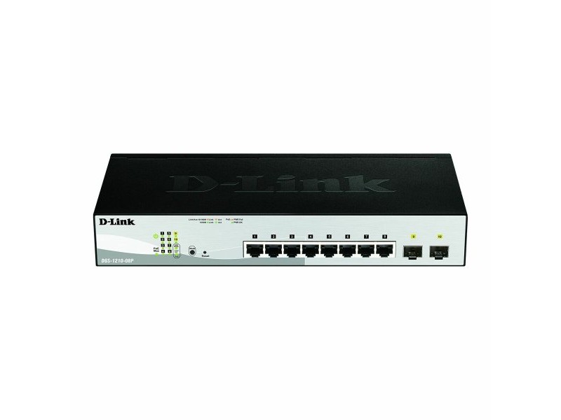 Суич D-Link DGS-1210-08P/E Черен