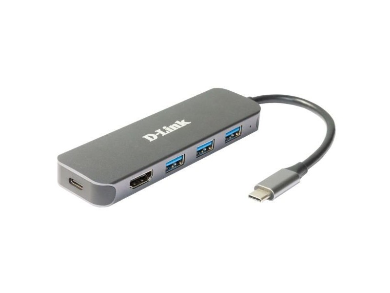 USB извод D-Link DUB-2333 Сив 60 W