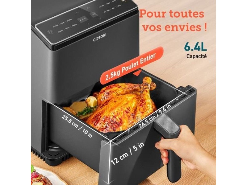 въздушен фритюрник Cosori Dual Blaze Chef Edition 1700 W Черен въздушен фритюрник Cosori Dual Blaze Chef Edition 1700 W Черен