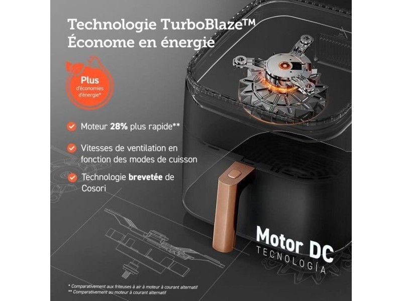 въздушен фритюрник Cosori Turbo Blaze Chef Edition 1725 w Черен 6 L