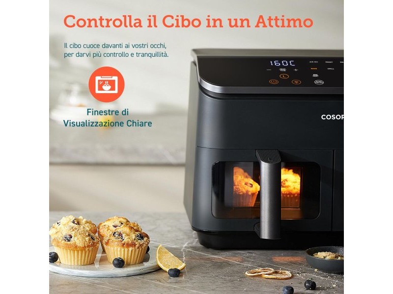 въздушен фритюрник Cosori Dual Basket 8.5 Chef Edition Черен 8,5 L