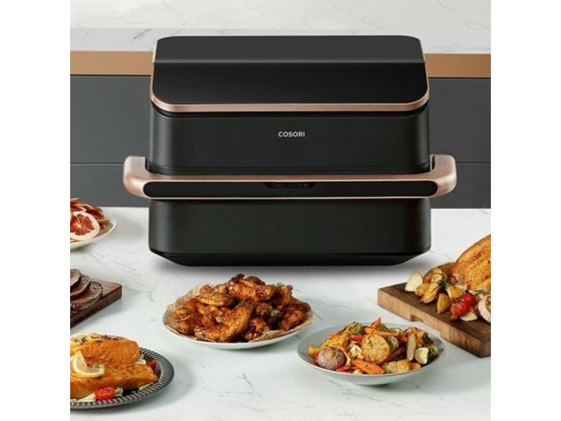 въздушен фритюрник Cosori Cosori Dual Basket Twinfry Chef Edition 10 L Черен Сребрист Металик 2800 W